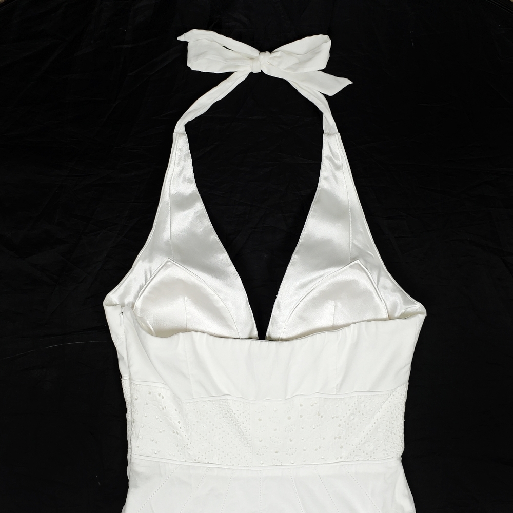 White House Black Market White Halter Midi Dress - Picture 6 of 11